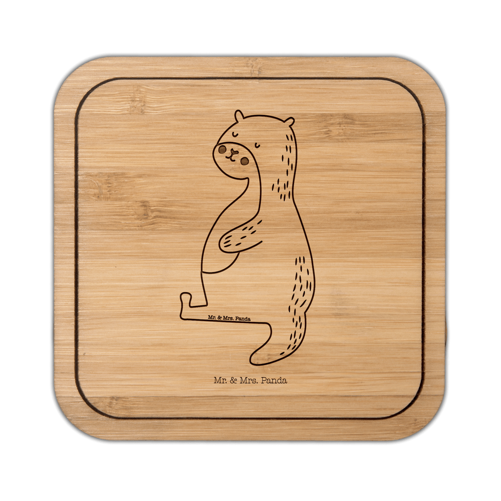Untersetzer quadratisch Otter Bauch Untersetzer, Bierdeckel, Glasuntersetzer, Untersetzer Gläser, Getränkeuntersetzer, Otter, Fischotter, Seeotter, Otter Seeotter See Otter