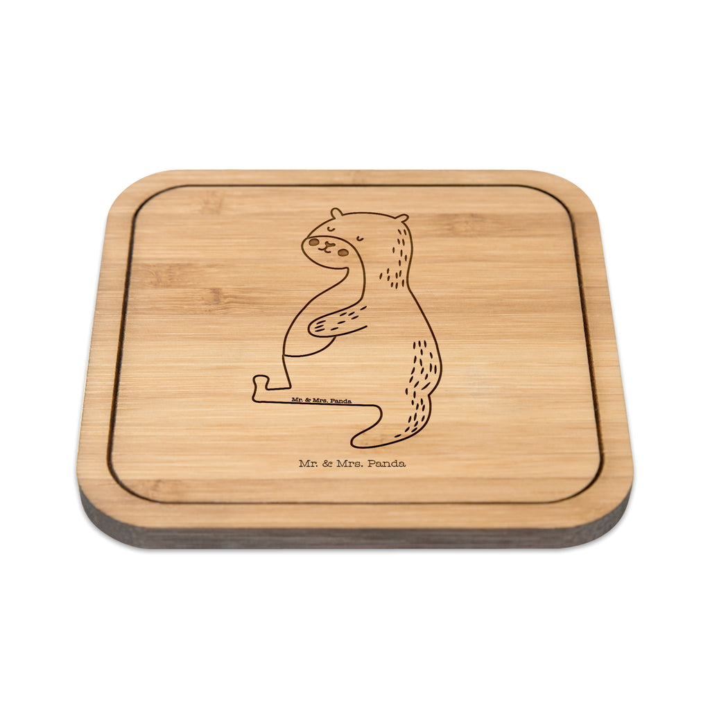 Untersetzer quadratisch Otter Bauch Untersetzer, Bierdeckel, Glasuntersetzer, Untersetzer Gläser, Getränkeuntersetzer, Otter, Fischotter, Seeotter, Otter Seeotter See Otter