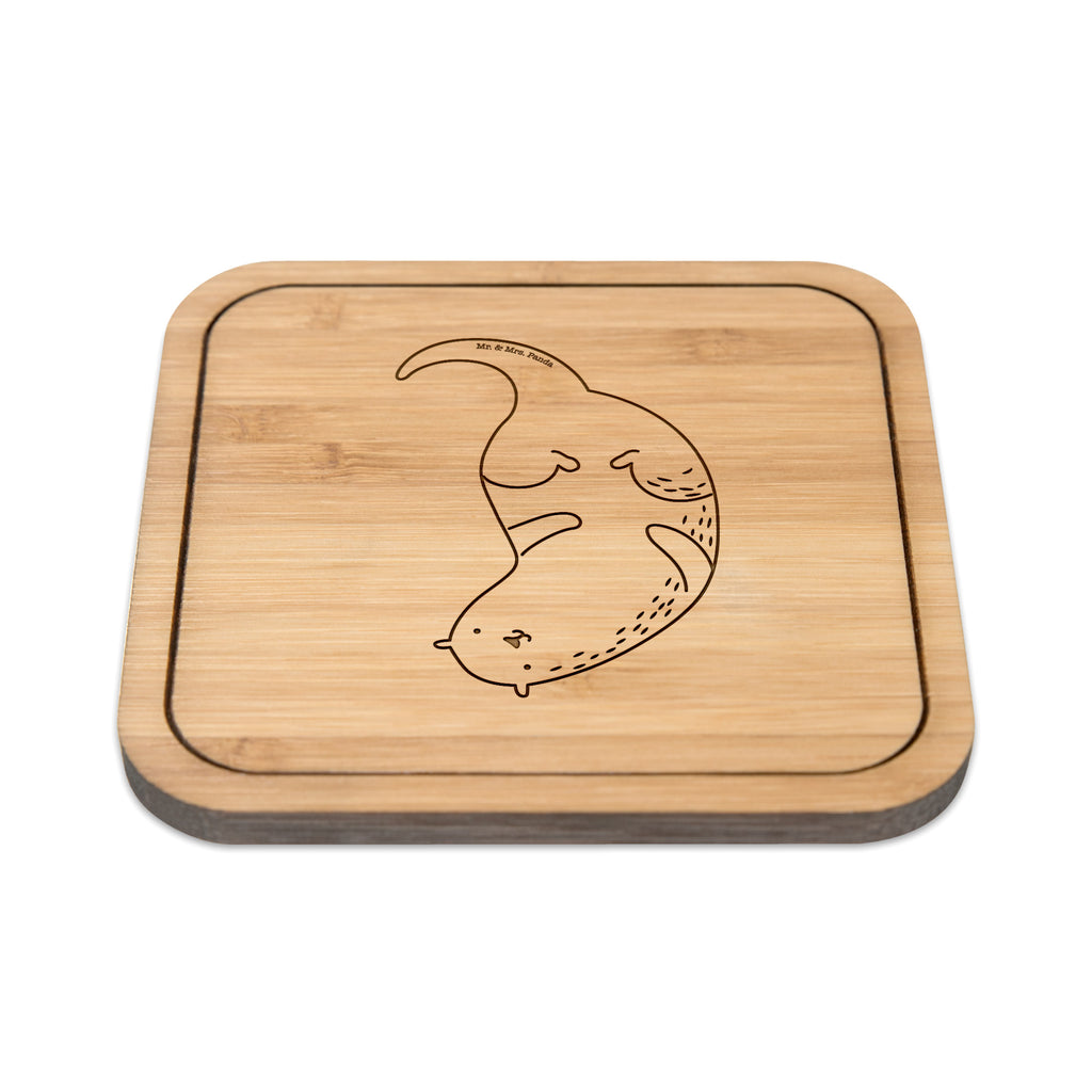 Untersetzer quadratisch Otter kopfüber Untersetzer, Bierdeckel, Glasuntersetzer, Untersetzer Gläser, Getränkeuntersetzer, Otter, Fischotter, Seeotter, Otter Seeotter See Otter