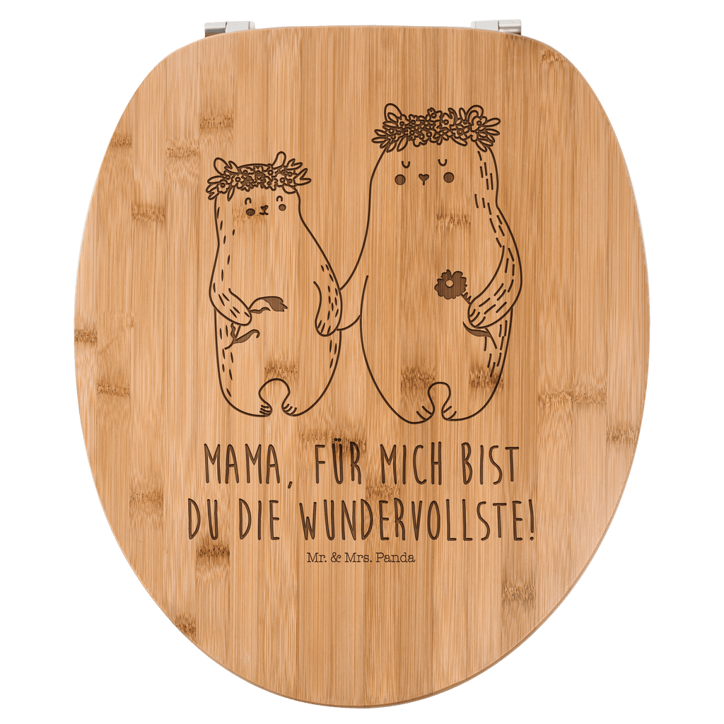 WC Sitz Bären mit Blumenkranz Klobrille, Klodeckel, Toilettendeckel, WC-Sitz, Toilette, Familie, Vatertag, Muttertag, Bruder, Schwester, Mama, Papa, Oma, Opa, Bär, Bären, Mutter, Mutti, Mami, Lieblingsmensch, Lieblingsmama, beste Mutter, weltbeste Mama, Geschenk Mama. Muttertag, Tochter, Kind, Kinder, Töchter, Family, Vorbild