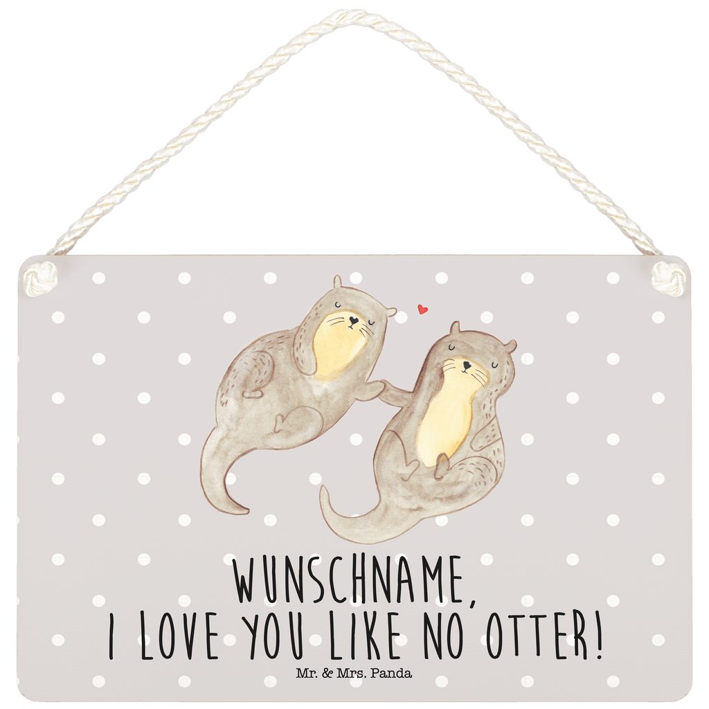 Deko Schild Otter händchenhaltend Dekoschild, Deko Schild, Schild, Tür Schild, Türschild, Holzschild, Wandschild, Wanddeko, Otter, Fischotter, Seeotter, Otter Seeotter See Otter