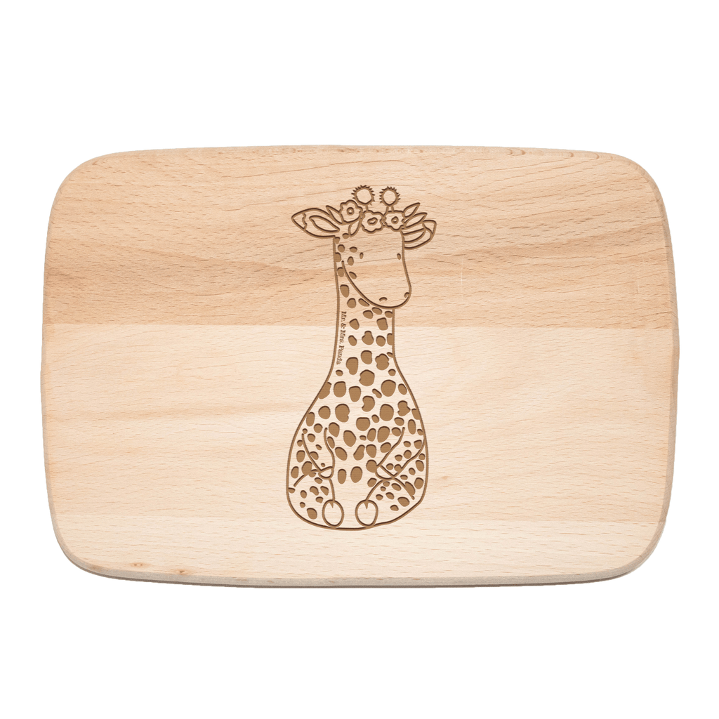 Frühstücksbrett Giraffe Blumenkranz Frühstücksbrett, Holzbrett, Schneidebrett, Schneidebrett Holz, Frühstücksbrettchen, Küchenbrett, Afrika, Wildtiere, Giraffe, Blumenkranz, Abenteurer, Selbstliebe, Freundin