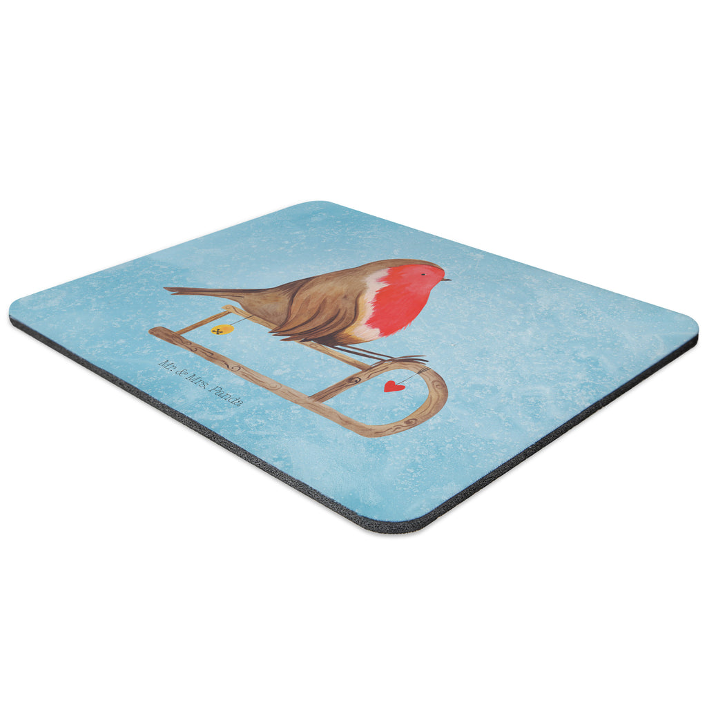 Mauspad Rotkehlchen Schlitten Mousepad, Computer zubehör, Büroausstattung, PC Zubehör, Arbeitszimmer, Mauspad, Einzigartiges Mauspad, Designer Mauspad, Winter, Weihnachten, Weihnachtsdeko, Nikolaus, Advent, Heiligabend, Wintermotiv, Schlitten, Vogel