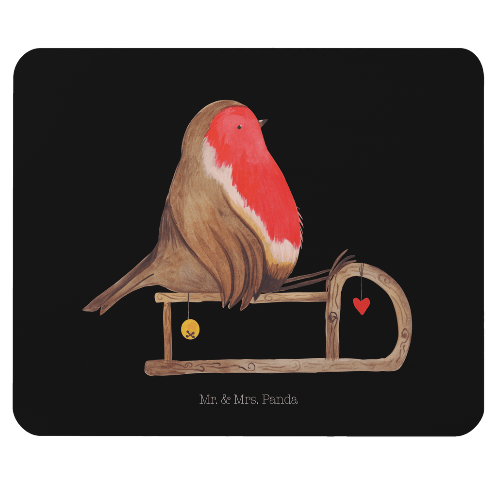 Mauspad Rotkehlchen Schlitten Mousepad, Computer zubehör, Büroausstattung, PC Zubehör, Arbeitszimmer, Mauspad, Einzigartiges Mauspad, Designer Mauspad, Winter, Weihnachten, Weihnachtsdeko, Nikolaus, Advent, Heiligabend, Wintermotiv, Schlitten, Vogel