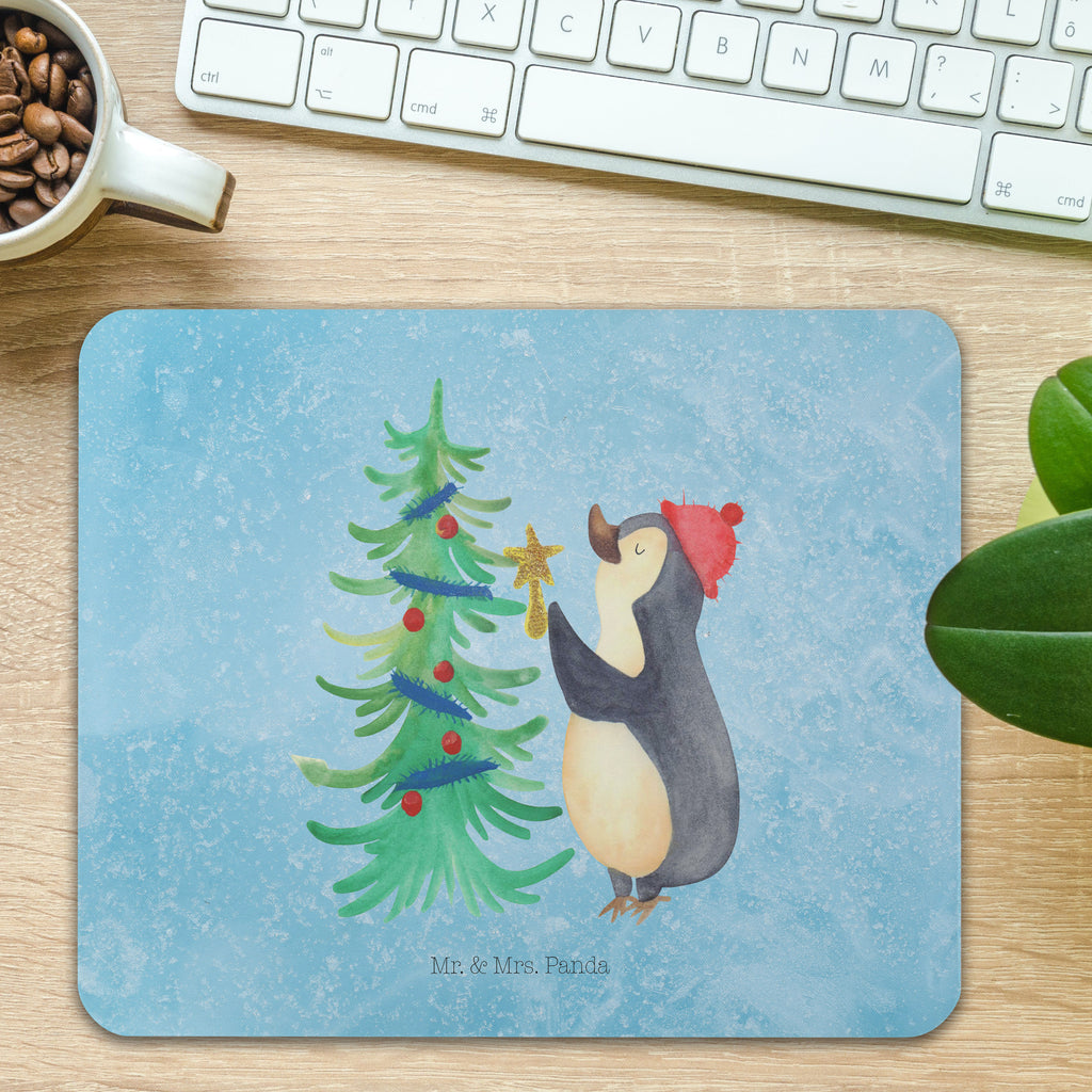 Mauspad Pinguin Weihnachtsbaum Mousepad, Computer zubehör, Büroausstattung, PC Zubehör, Arbeitszimmer, Mauspad, Einzigartiges Mauspad, Designer Mauspad, Winter, Weihnachten, Weihnachtsdeko, Nikolaus, Advent, Heiligabend, Wintermotiv, Pinguin