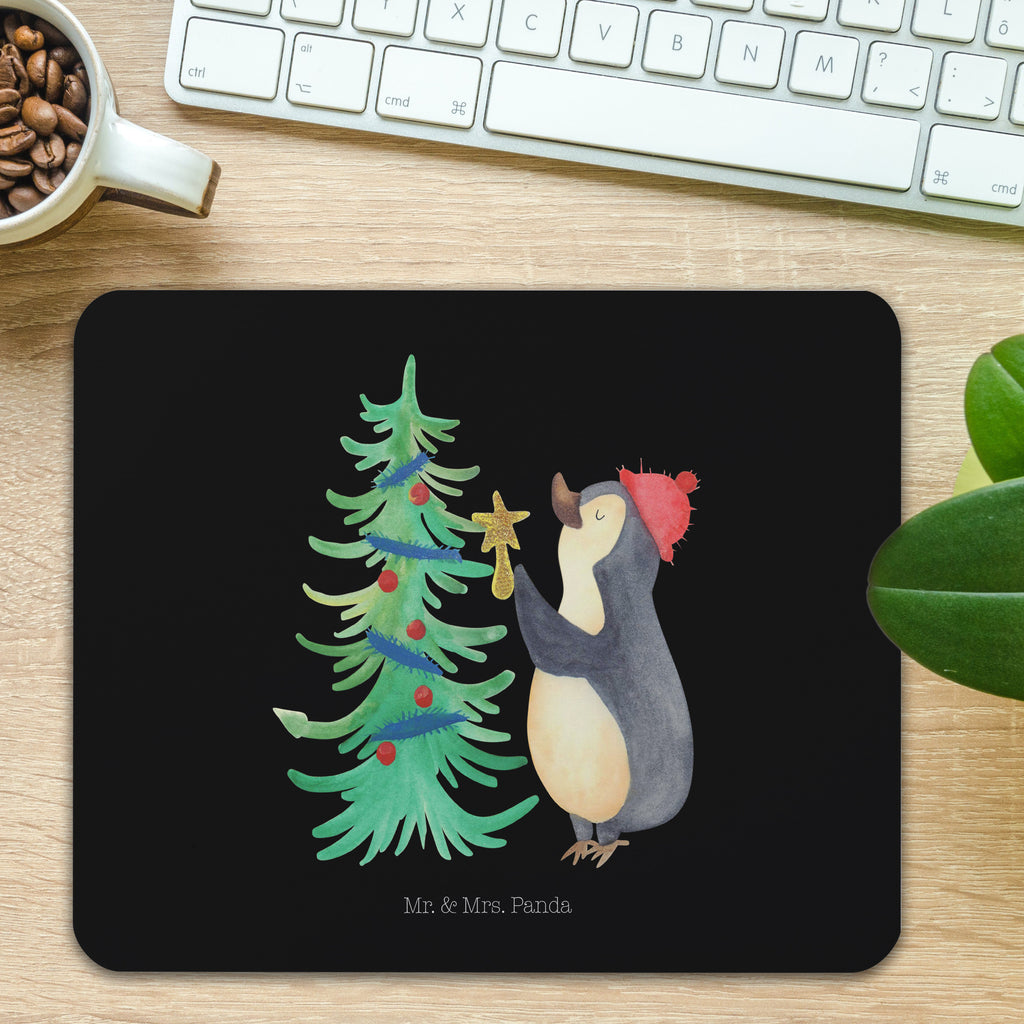 Mauspad Pinguin Weihnachtsbaum Mousepad, Computer zubehör, Büroausstattung, PC Zubehör, Arbeitszimmer, Mauspad, Einzigartiges Mauspad, Designer Mauspad, Winter, Weihnachten, Weihnachtsdeko, Nikolaus, Advent, Heiligabend, Wintermotiv, Pinguin