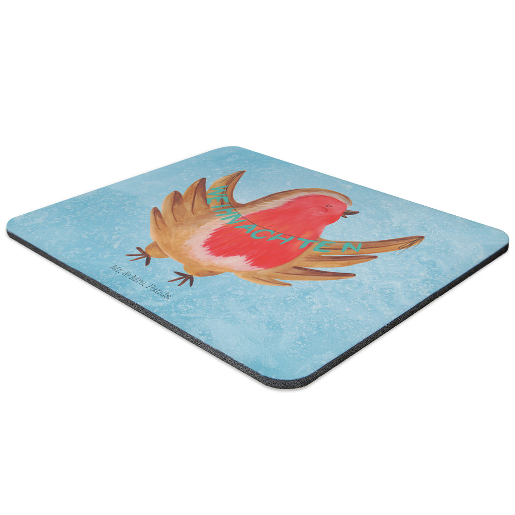 Mauspad Rotkehlchen Weihnachten Mousepad, Computer zubehör, Büroausstattung, PC Zubehör, Arbeitszimmer, Mauspad, Einzigartiges Mauspad, Designer Mauspad, Winter, Weihnachten, Weihnachtsdeko, Nikolaus, Advent, Heiligabend, Wintermotiv, Frohe Weihnachten, Weihnachtsmotiv, Weihnachtsgruß, Vogel, xmas