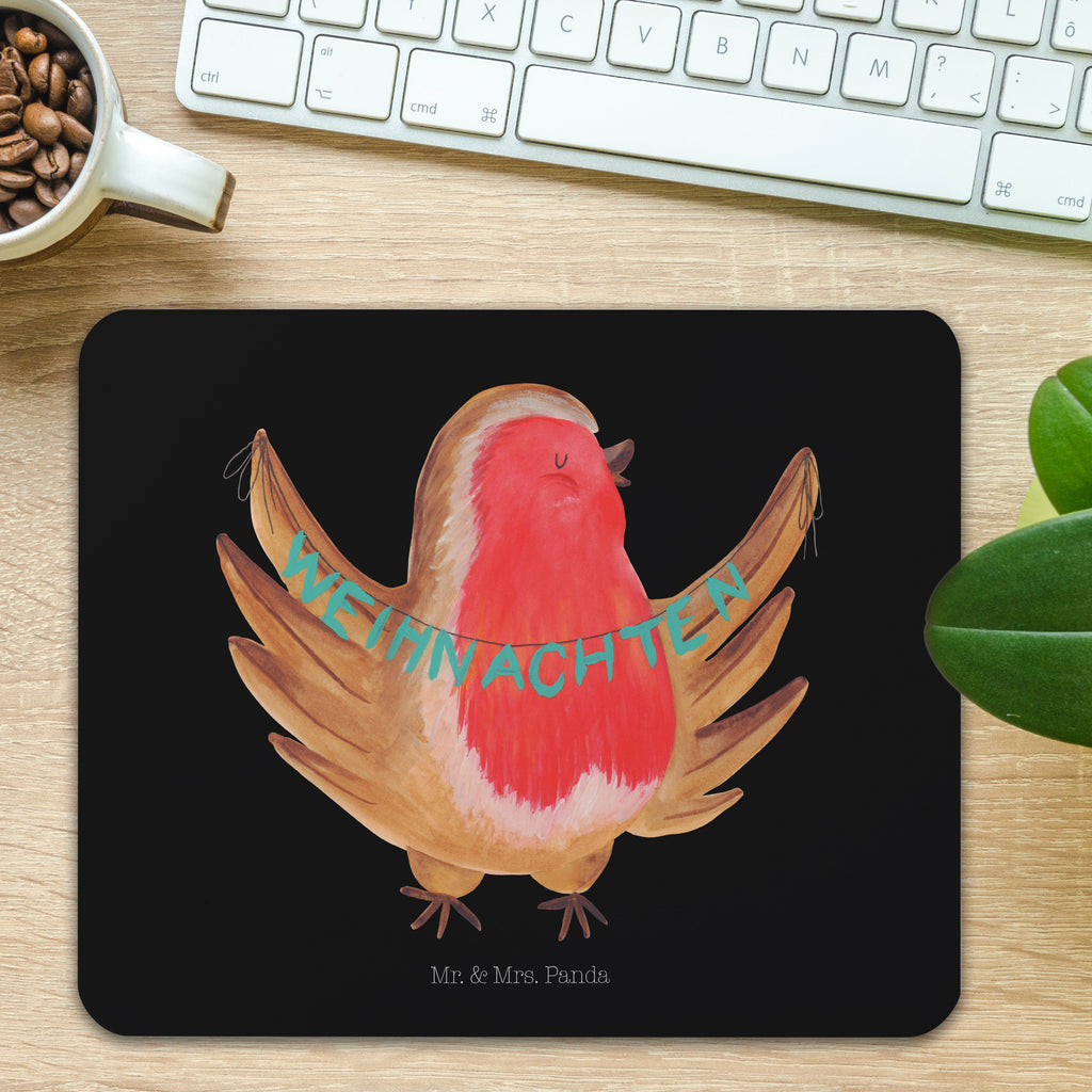 Mauspad Rotkehlchen Weihnachten Mousepad, Computer zubehör, Büroausstattung, PC Zubehör, Arbeitszimmer, Mauspad, Einzigartiges Mauspad, Designer Mauspad, Winter, Weihnachten, Weihnachtsdeko, Nikolaus, Advent, Heiligabend, Wintermotiv, Frohe Weihnachten, Weihnachtsmotiv, Weihnachtsgruß, Vogel, xmas