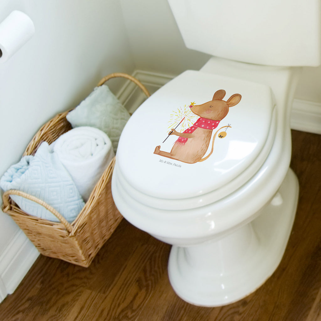 Motiv WC Sitz Weihnachtsmaus Klobrille, Klodeckel, Toilettendeckel, WC-Sitz, Toilette, Winter, Weihnachten, Weihnachtsdeko, Nikolaus, Advent, Heiligabend, Wintermotiv, Frohe Weihnachten, Weihnachtsgruß, Weihnachtsmotiv, Maus, Mäuschen, Weihnachtswunder