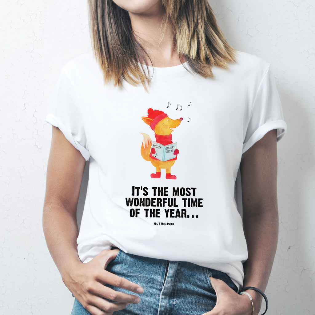 Größe L T-Shirt Fuchs Sänger T-Shirt, Shirt, Tshirt, Lustiges T-Shirt, T-Shirt mit Spruch, Party, Junggesellenabschied, Jubiläum, Geburstag, Herrn, Damen, Männer, Frauen, Schlafshirt, Nachthemd, Sprüche, Winter, Weihnachten, Weihnachtsdeko, Nikolaus, Advent, Heiligabend, Wintermotiv, Fuchs, Füchse, Sänger, Geschenk Sänger, Singen, Weihnachtslieder