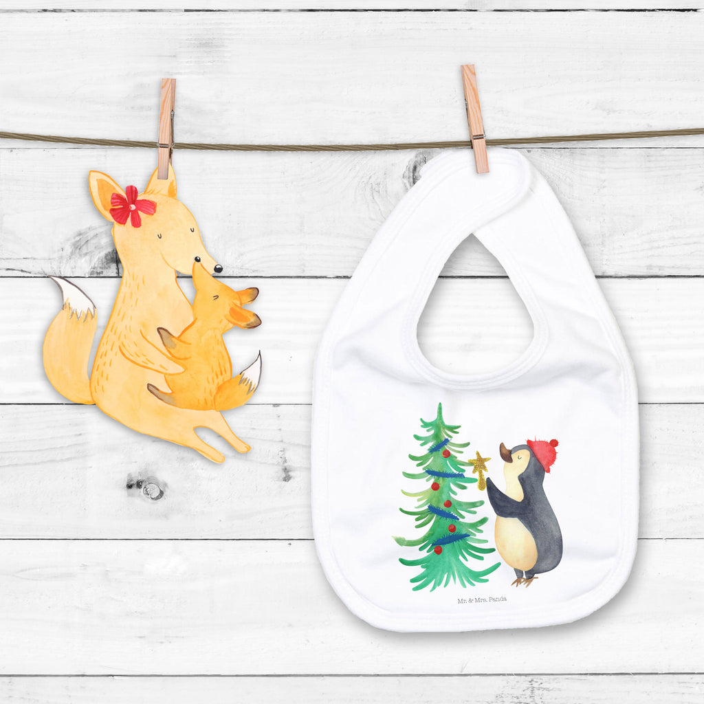 Organic Babylätzchen Pinguin Weihnachtsbaum Baby, Lätzchen, Spucktuch, Sabberlätzchen, Klettlätzchen, Babygeschenk, Baby Lätzchen, Geschenk für Geburt, Geschenk zur Geburt, Baby Spucktuch, Babyausstattung, Geschenkidee für Babyparty, Winter, Weihnachten, Weihnachtsdeko, Nikolaus, Advent, Heiligabend, Wintermotiv, Pinguin