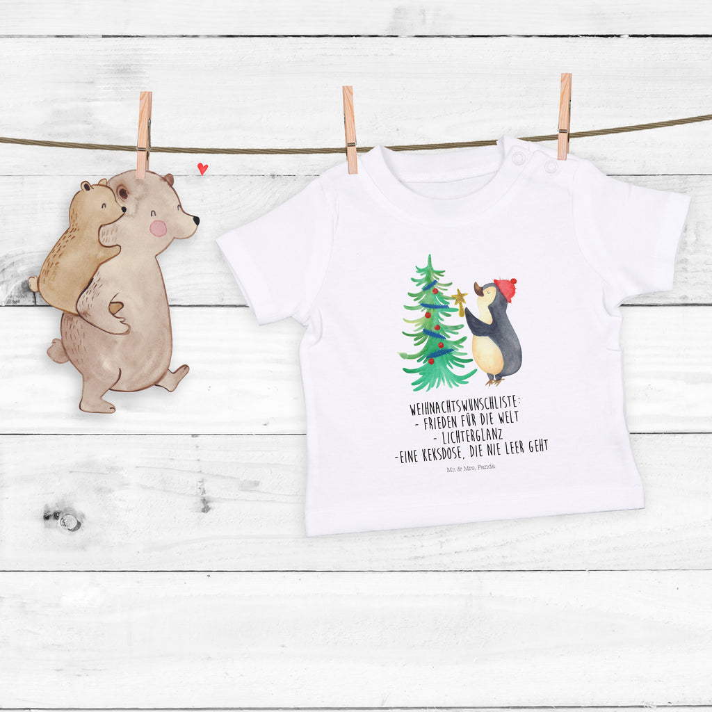 Organic Baby Shirt Pinguin Weihnachtsbaum Baby T-Shirt, Jungen Baby T-Shirt, Mädchen Baby T-Shirt, Shirt, Winter, Weihnachten, Weihnachtsdeko, Nikolaus, Advent, Heiligabend, Wintermotiv, Pinguin