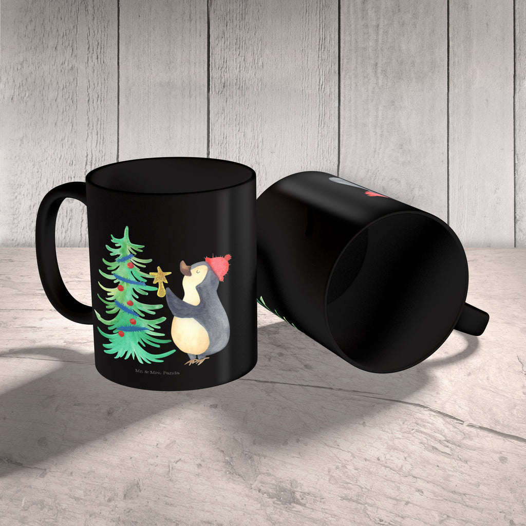 Tasse Pinguin Weihnachtsbaum Pinguin, Weihnachten, Winter Becher, Kaffeetasse, Kaffeebecher, Tee, Frühstück, Büro  Winter, Weihnachten, Weihnachtsdeko, Nikolaus, Advent, Heiligabend, Wintermotiv