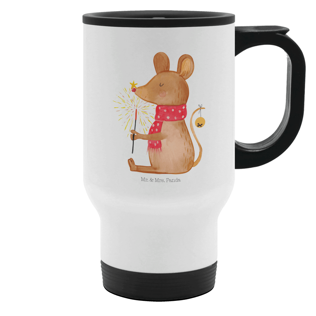 Thermobecher Weihnachtsmaus Thermobecher, To Go Becher, Thermotasse, Kaffeebecher, Isolierbecher, Thermobecher To Go, Warmhaltetasse, Edelstahlbecher, Reisebecher, Tasse mit Deckel, Thermobecher für 400 ml, Kaffeetasse zum Mitnehmen, Tasse zum Mitnehmen, Spülmaschinenfest, Winter, Weihnachten, Weihnachtsdeko, Nikolaus, Advent, Heiligabend, Wintermotiv, Frohe Weihnachten, Weihnachtsgruß, Weihnachtsmotiv, Maus, Mäuschen, Weihnachtswunder