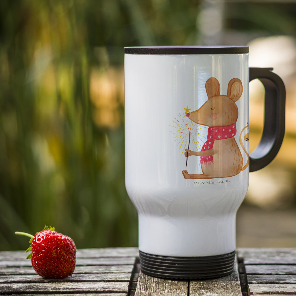 Thermobecher Weihnachtsmaus Thermobecher, To Go Becher, Thermotasse, Kaffeebecher, Isolierbecher, Thermobecher To Go, Warmhaltetasse, Edelstahlbecher, Reisebecher, Tasse mit Deckel, Thermobecher für 400 ml, Kaffeetasse zum Mitnehmen, Tasse zum Mitnehmen, Spülmaschinenfest, Winter, Weihnachten, Weihnachtsdeko, Nikolaus, Advent, Heiligabend, Wintermotiv, Frohe Weihnachten, Weihnachtsgruß, Weihnachtsmotiv, Maus, Mäuschen, Weihnachtswunder