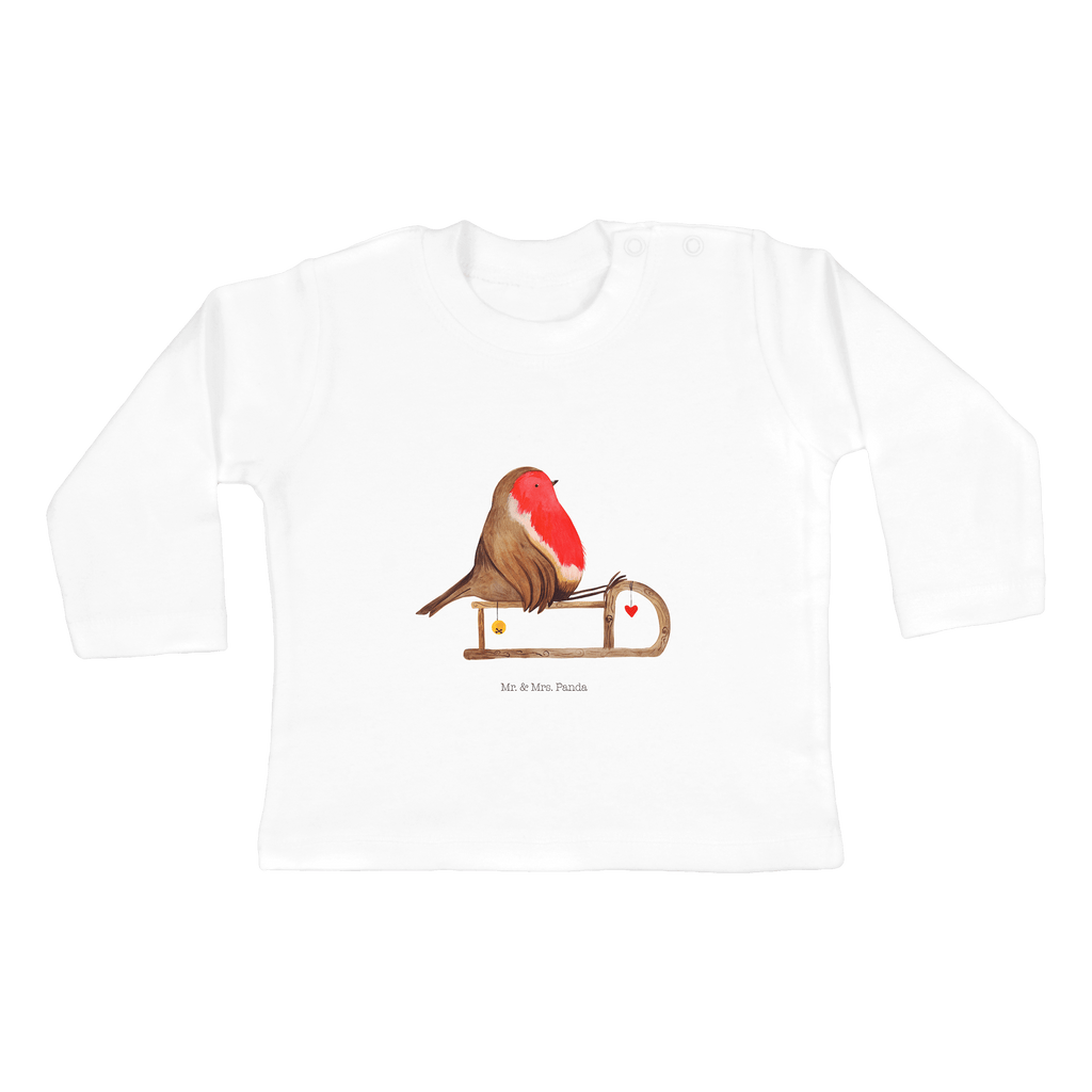 12-18 Monate Baby Longsleeve Rotkehlchen Schlitten Mädchen, Jungen, Baby, Langarm, Bio, Kleidung, Winter, Weihnachten, Weihnachtsdeko, Nikolaus, Advent, Heiligabend, Wintermotiv, Schlitten, Vogel
