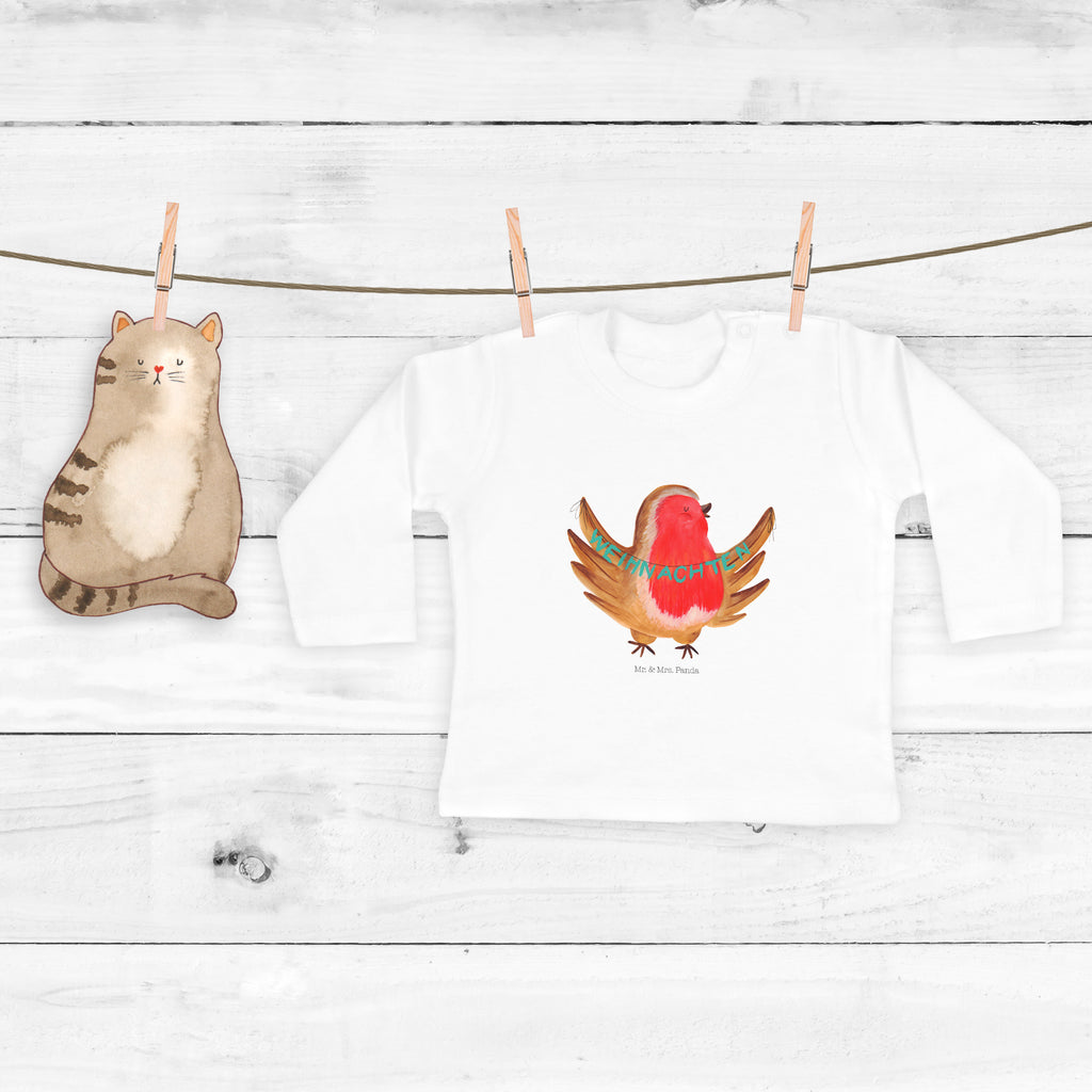 12-18 Monate Baby Longsleeve Rotkehlchen Weihnachten Mädchen, Jungen, Baby, Langarm, Bio, Kleidung, Winter, Weihnachten, Weihnachtsdeko, Nikolaus, Advent, Heiligabend, Wintermotiv, Frohe Weihnachten, Weihnachtsmotiv, Weihnachtsgruß, Vogel, xmas