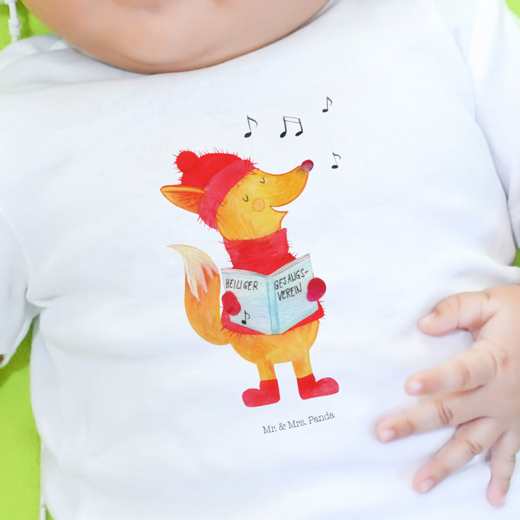12-18 Monate Baby Longsleeve Fuchs Sänger Mädchen, Jungen, Baby, Langarm, Bio, Kleidung, Winter, Weihnachten, Weihnachtsdeko, Nikolaus, Advent, Heiligabend, Wintermotiv, Fuchs, Füchse, Sänger, Geschenk Sänger, Singen, Weihnachtslieder