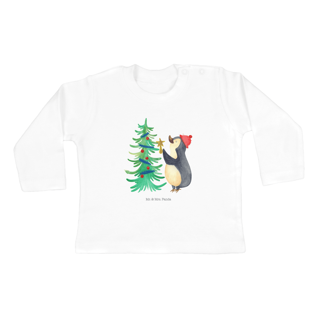3-6 Monate Baby Longsleeve Pinguin Weihnachtsbaum Mädchen, Jungen, Baby, Langarm, Bio, Kleidung, Winter, Weihnachten, Weihnachtsdeko, Nikolaus, Advent, Heiligabend, Wintermotiv, Pinguin