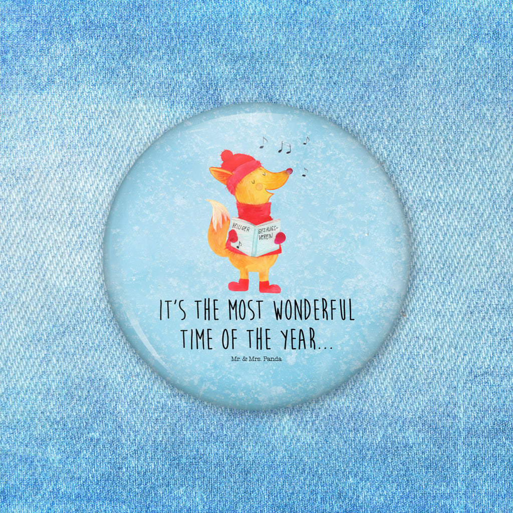 50mm Button Fuchs Sänger 50mm Button, Button, Pin, Anstecknadel, Winter, Weihnachten, Weihnachtsdeko, Nikolaus, Advent, Heiligabend, Wintermotiv, Fuchs, Füchse, Sänger, Geschenk Sänger, Singen, Weihnachtslieder
