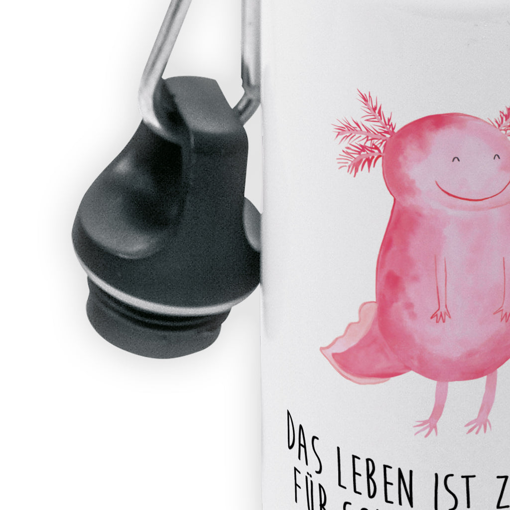 Kindertrinkflasche Axolotl glücklich Kindertrinkflasche, Kinder Trinkflasche, Trinkflasche, Flasche, Kinderflasche, Kinder, Kids, Kindergarten Flasche, Grundschule, Jungs, Mädchen, Axolotl, Molch, Axolot, Schwanzlurch, Lurch, Lurche, Motivation, gute Laune