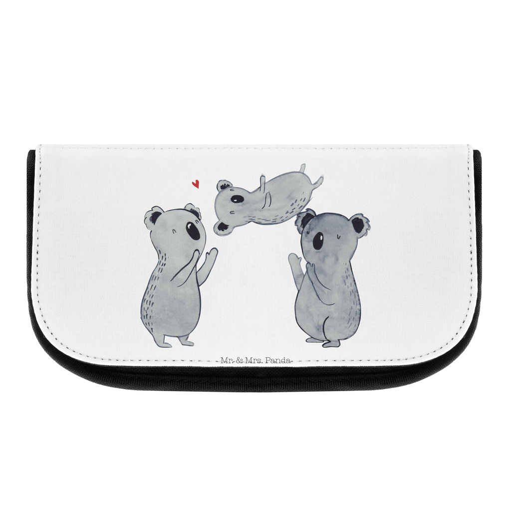 Kosmetiktasche Koala Feiern Sich Kosmetikbeutel, Kulturtasche, Kulturbeutel, Schminktasche, Make-Up Tasche, Geburtstag, Geburtstagsgeschenk, Geschenk, Koala, Familie, Kind, Eltern, Herz, Liebe