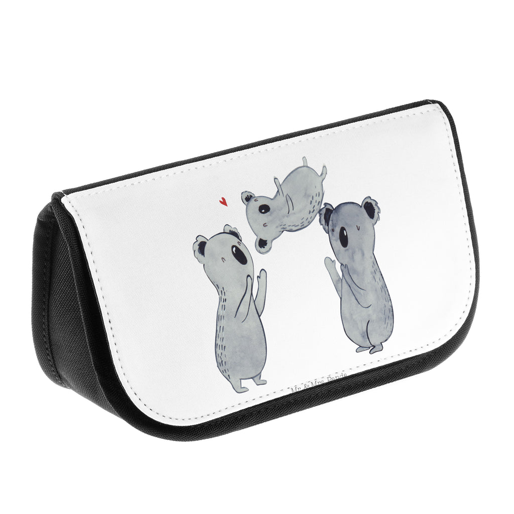 Kosmetiktasche Koala Feiern Sich Kosmetikbeutel, Kulturtasche, Kulturbeutel, Schminktasche, Make-Up Tasche, Geburtstag, Geburtstagsgeschenk, Geschenk, Koala, Familie, Kind, Eltern, Herz, Liebe