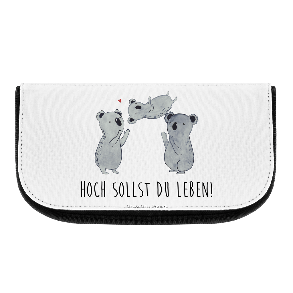 Kosmetiktasche Koala Feiern Sich Kosmetikbeutel, Kulturtasche, Kulturbeutel, Schminktasche, Make-Up Tasche, Geburtstag, Geburtstagsgeschenk, Geschenk, Koala, Familie, Kind, Eltern, Herz, Liebe