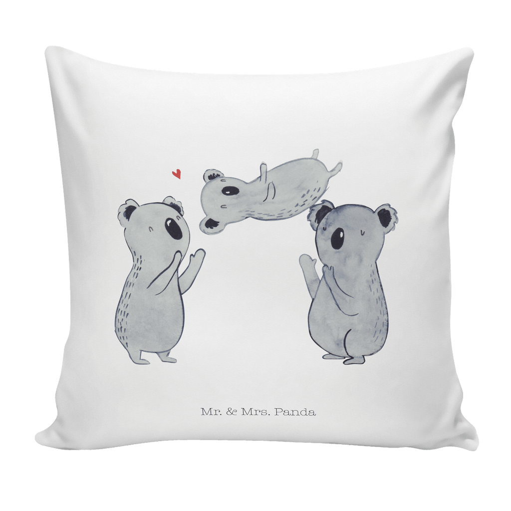 40x40 Kissen Koala Feiern Sich Kissenhülle, Kopfkissen, Sofakissen, Dekokissen, Motivkissen, Geburtstag, Geburtstagsgeschenk, Geschenk, Koala, Familie, Kind, Eltern, Herz, Liebe