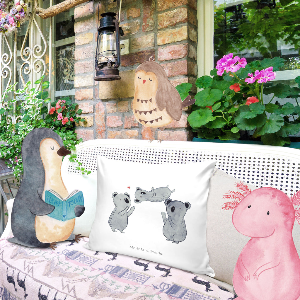 40x40 Kissen Koala Feiern Sich Kissenhülle, Kopfkissen, Sofakissen, Dekokissen, Motivkissen, Geburtstag, Geburtstagsgeschenk, Geschenk, Koala, Familie, Kind, Eltern, Herz, Liebe