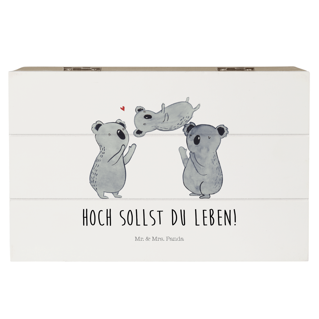 Holzkiste Koala Feiern Sich Holzkiste, Kiste, Schatzkiste, Truhe, Schatulle, XXL, Erinnerungsbox, Erinnerungskiste, Dekokiste, Aufbewahrungsbox, Geburtstag, Geburtstagsgeschenk, Geschenk, Koala, Familie, Kind, Eltern, Herz, Liebe