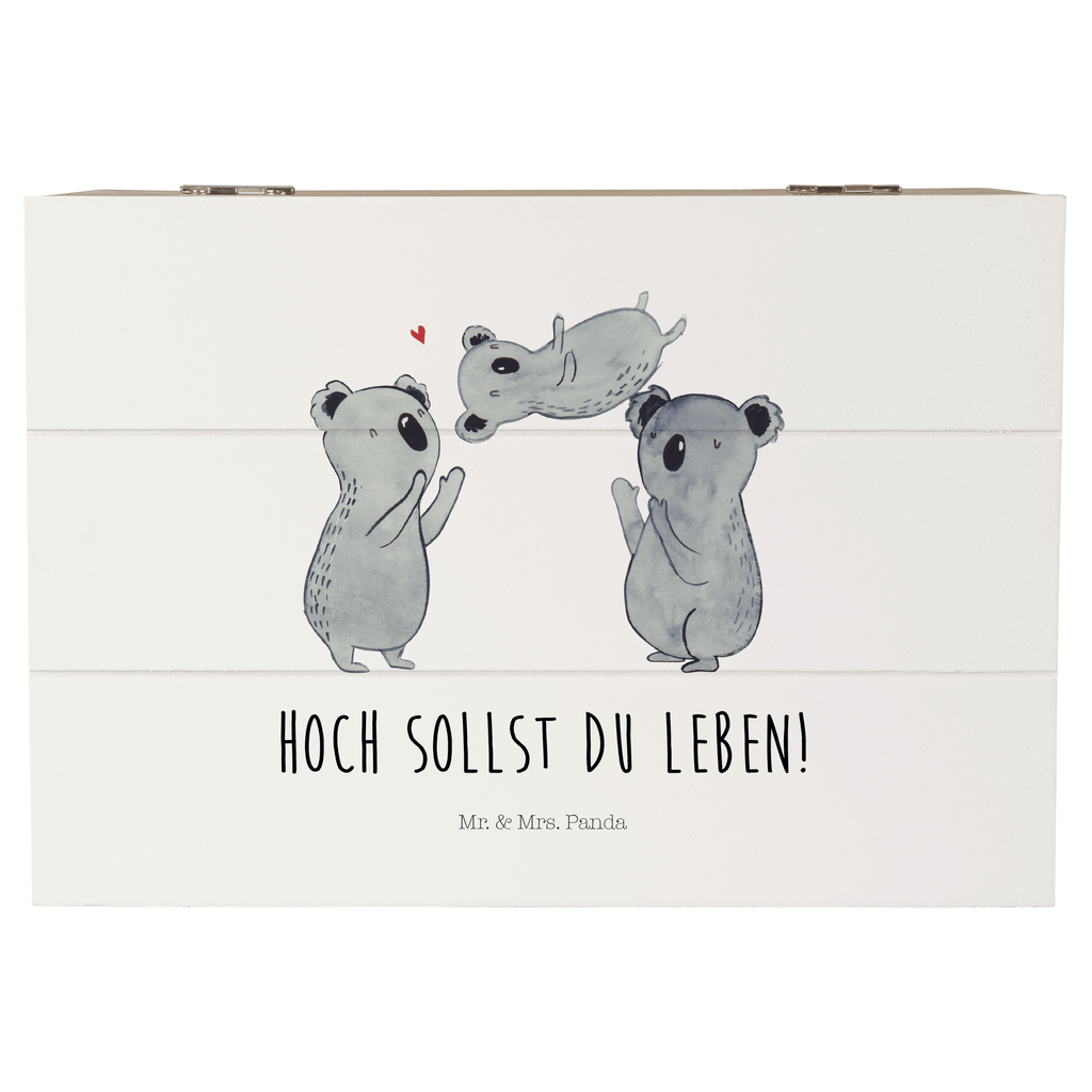 Holzkiste Koala Feiern Sich Holzkiste, Kiste, Schatzkiste, Truhe, Schatulle, XXL, Erinnerungsbox, Erinnerungskiste, Dekokiste, Aufbewahrungsbox, Geburtstag, Geburtstagsgeschenk, Geschenk, Koala, Familie, Kind, Eltern, Herz, Liebe