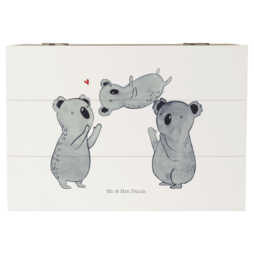 Holzkiste Koala Feiern Sich Holzkiste, Kiste, Schatzkiste, Truhe, Schatulle, XXL, Erinnerungsbox, Erinnerungskiste, Dekokiste, Aufbewahrungsbox, Geburtstag, Geburtstagsgeschenk, Geschenk, Koala, Familie, Kind, Eltern, Herz, Liebe