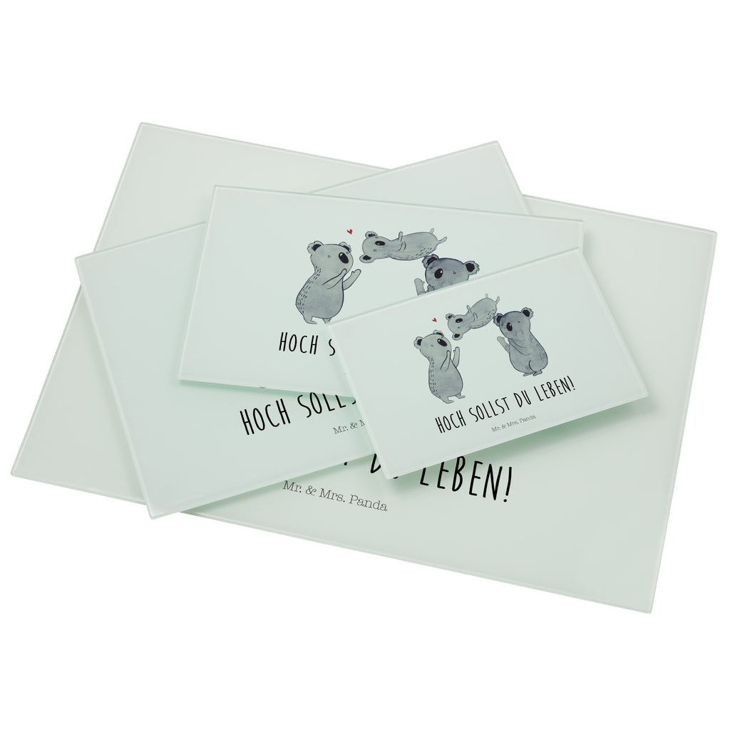 XL Glas Schneidbrett Koala Feiern Sich Glasschneidebrett, Schneidebrett, Frühstücksbrett, Küche, Geburtstag, Geburtstagsgeschenk, Geschenk, Koala, Familie, Kind, Eltern, Herz, Liebe