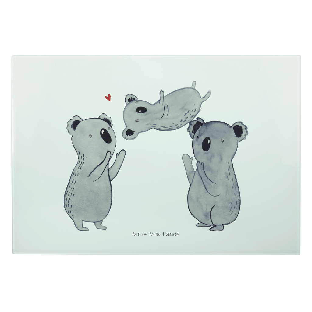 XL Glas Schneidbrett Koala Feiern Sich Glasschneidebrett, Schneidebrett, Frühstücksbrett, Küche, Geburtstag, Geburtstagsgeschenk, Geschenk, Koala, Familie, Kind, Eltern, Herz, Liebe