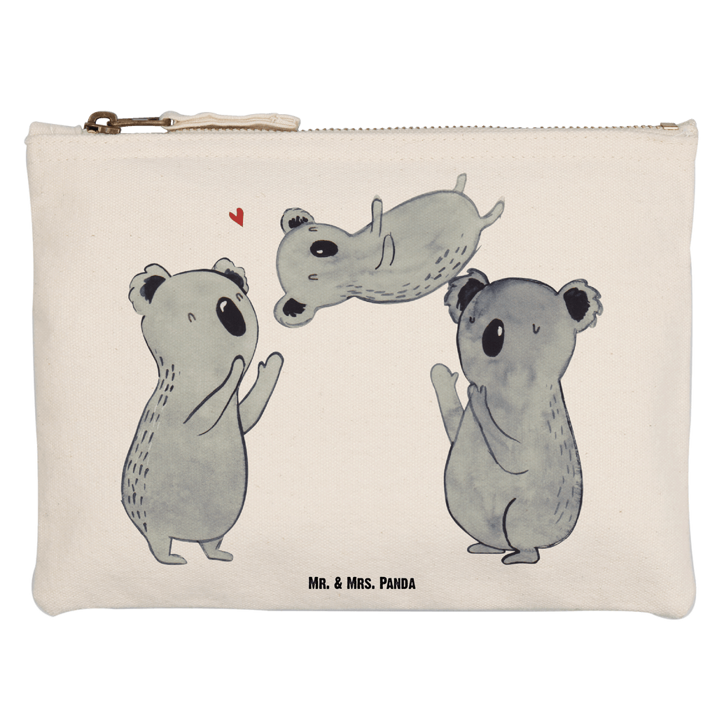 Schminktasche Koala Feiern Sich Schminktasche, Kosmetiktasche, Kosmetikbeutel, Stiftemäppchen, Etui, Federmappe, Makeup, XXL, Schminketui, Kosmetiketui, Schlamperetui, Geburtstag, Geburtstagsgeschenk, Geschenk, Koala, Familie, Kind, Eltern, Herz, Liebe