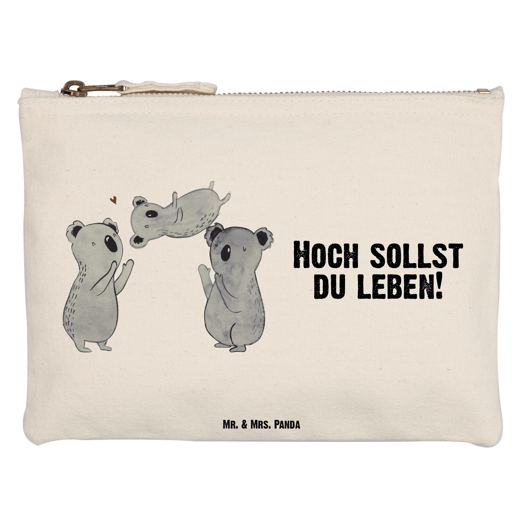 Schminktasche Koala Feiern Sich Schminktasche, Kosmetiktasche, Kosmetikbeutel, Stiftemäppchen, Etui, Federmappe, Makeup, XXL, Schminketui, Kosmetiketui, Schlamperetui, Geburtstag, Geburtstagsgeschenk, Geschenk, Koala, Familie, Kind, Eltern, Herz, Liebe