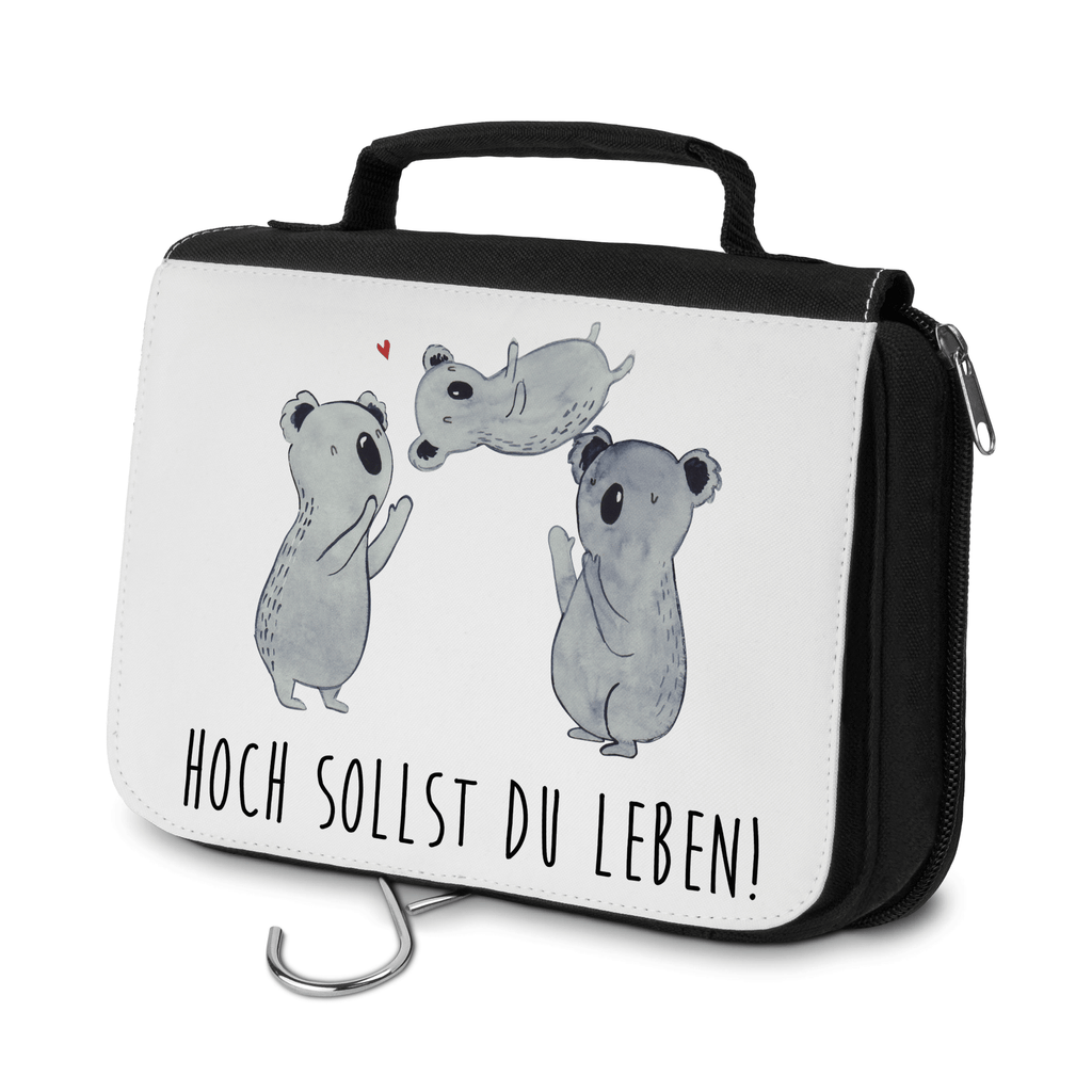Kulturbeutel Koala Feiern Sich Kulturbeutel, Zum Aufhängen, Waschtasche, Kosmetiktasche, Damen, Herren, Aufbewahrungstasche, Schminktasche, Kosmetikbeutel, Organizer, Kulturtasche, Schminkutensil, Geburtstag, Geburtstagsgeschenk, Geschenk, Koala, Familie, Kind, Eltern, Herz, Liebe