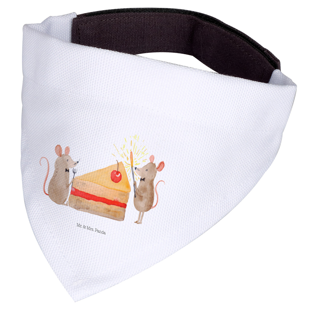 Hundehalstuch S Mäuse Kuchen Hundehalstuch, Halstuch, Hunde, Tuch, klein, kleine Hunde, Geburtstag, Geburtstagsgeschenk, Geschenk, Kuchen, Maus, Mäuse, Party, Leben, Glück