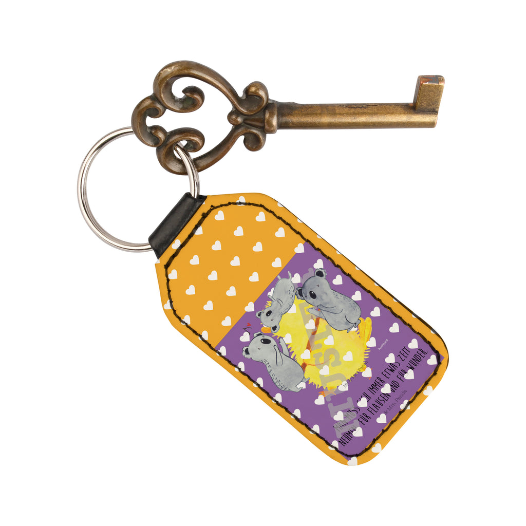 Rechteckig Schlüsselanhänger Koala Feiern Sich Schlüsselanhänger, Anhänger, Taschenanhänger, Glücksbringer, Schutzengel, Geburtstag, Geburtstagsgeschenk, Geschenk, Koala, Familie, Kind, Eltern, Herz, Liebe