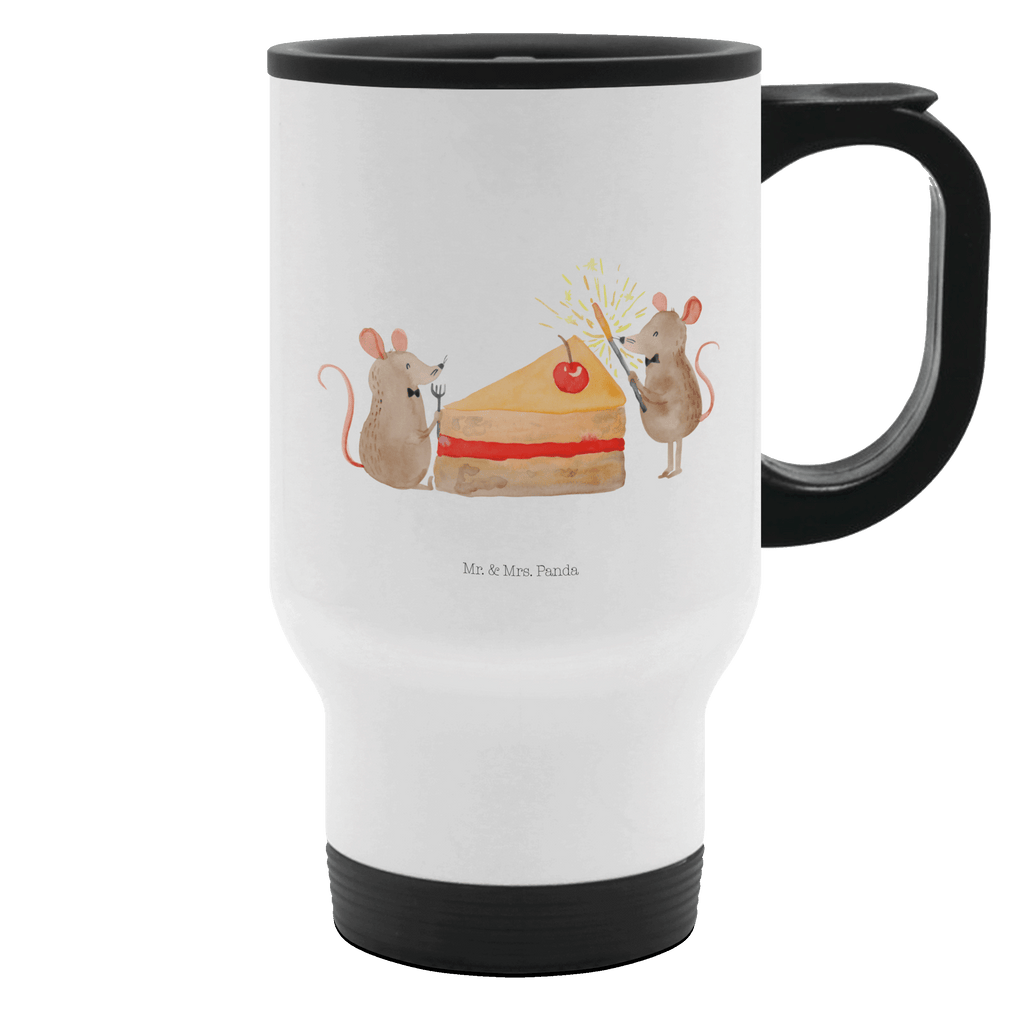 Thermobecher Mäuse Kuchen Thermobecher, To Go Becher, Thermotasse, Kaffeebecher, Isolierbecher, Thermobecher To Go, Warmhaltetasse, Edelstahlbecher, Reisebecher, Tasse mit Deckel, Thermobecher für 400 ml, Kaffeetasse zum Mitnehmen, Tasse zum Mitnehmen, Spülmaschinenfest, Geburtstag, Geburtstagsgeschenk, Geschenk, Kuchen, Maus, Mäuse, Party, Leben, Glück