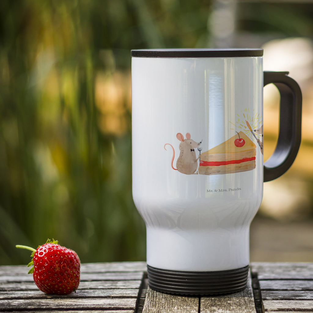 Thermobecher Mäuse Kuchen Thermobecher, To Go Becher, Thermotasse, Kaffeebecher, Isolierbecher, Thermobecher To Go, Warmhaltetasse, Edelstahlbecher, Reisebecher, Tasse mit Deckel, Thermobecher für 400 ml, Kaffeetasse zum Mitnehmen, Tasse zum Mitnehmen, Spülmaschinenfest, Geburtstag, Geburtstagsgeschenk, Geschenk, Kuchen, Maus, Mäuse, Party, Leben, Glück