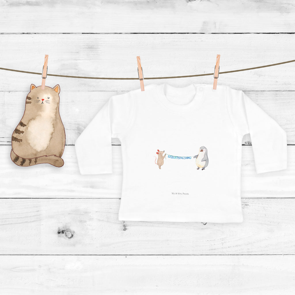 3-6 Monate Baby Longsleeve Maus Pinguin Geburtstag Mädchen, Jungen, Baby, Langarm, Bio, Kleidung, Geburtstag, Geburtstagsgeschenk, Geschenk, Maus, Pinguin, Geburtstage, Happy Birthday, Geburtstagsfeier