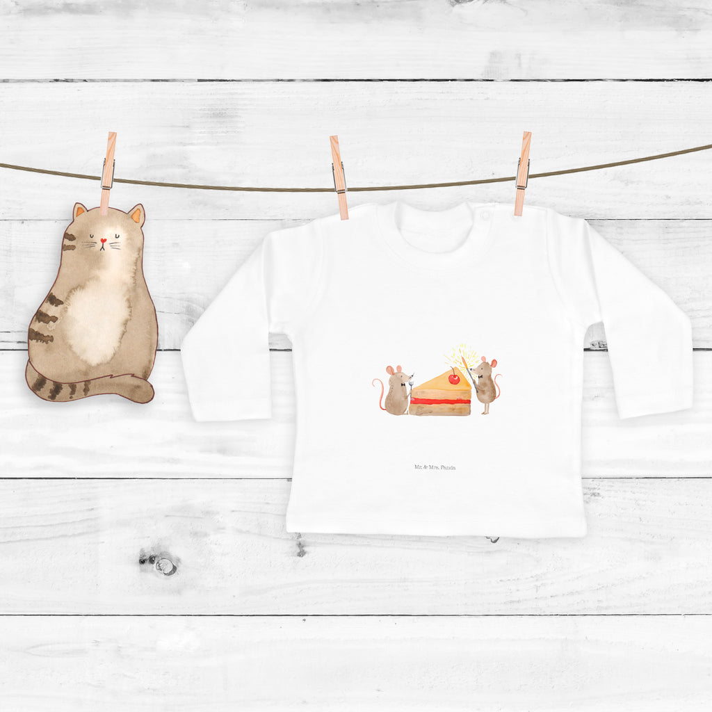 3-6 Monate Baby Longsleeve Mäuse Kuchen Mädchen, Jungen, Baby, Langarm, Bio, Kleidung, Geburtstag, Geburtstagsgeschenk, Geschenk, Kuchen, Maus, Mäuse, Party, Leben, Glück