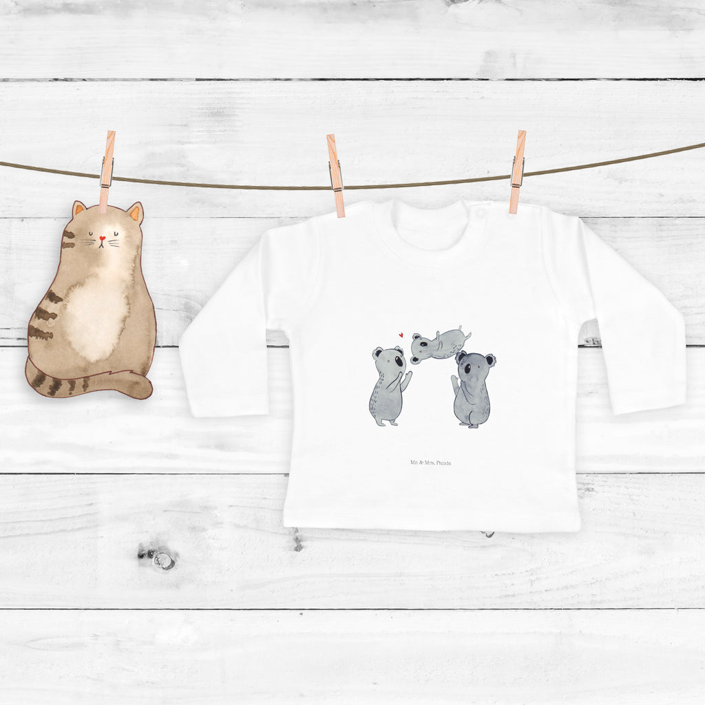 6-12 Monate Baby Longsleeve Koala Feiern Sich Mädchen, Jungen, Baby, Longsleeve, Langarm, Bio, Kleidung, uni, Langarmshirt, Geburtstag, Geburtstagsgeschenk, Geschenk, Koala, Familie, Kind, Eltern, Herz, Liebe