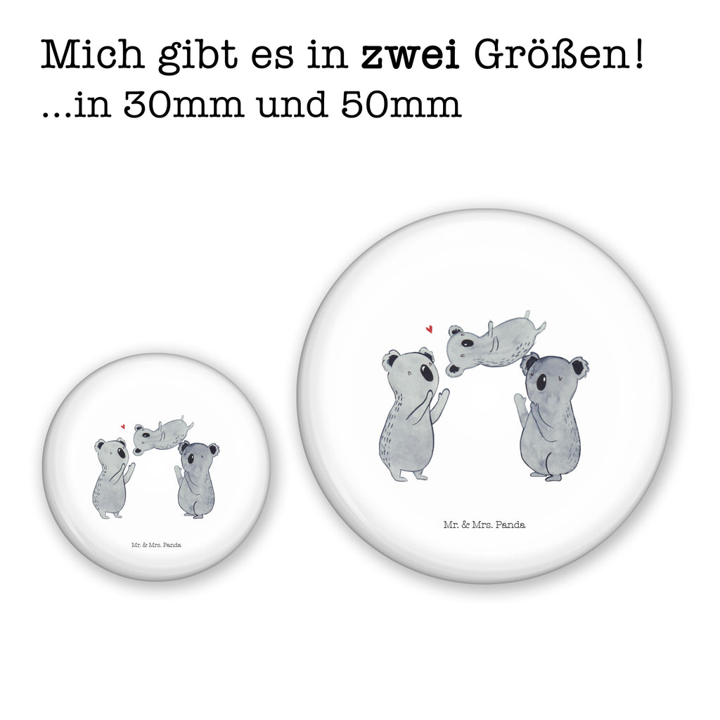 50mm Button Koala Feiern Sich 50mm Button, Button, Pin, Anstecknadel, Geburtstag, Geburtstagsgeschenk, Geschenk, Koala, Familie, Kind, Eltern, Herz, Liebe