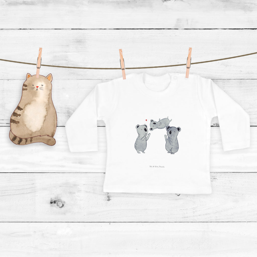 6-12 Monate Baby Longsleeve Koala Feiern Sich Mädchen, Jungen, Baby, Longsleeve, Langarm, Bio, Kleidung, uni, Langarmshirt, Geburtstag, Geburtstagsgeschenk, Geschenk, Koala, Familie, Kind, Eltern, Herz, Liebe