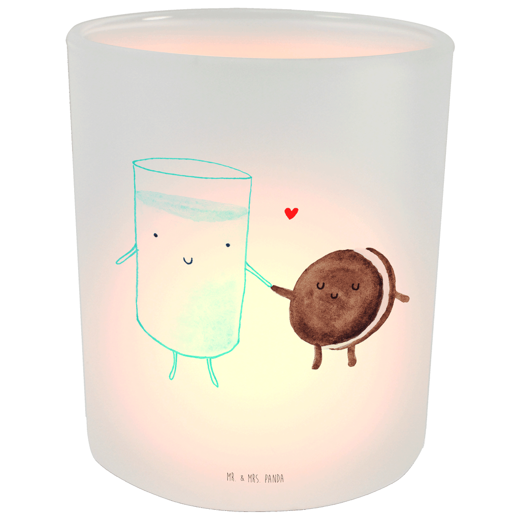 Windlicht Milch & Keks Windlicht Glas, Teelichtglas, Teelichthalter, Teelichter, Kerzenglas, Windlicht Kerze, Kerzenlicht, Tiermotive, Gute Laune, lustige Sprüche, Tiere, Milk, Cookie, Milch, Keks, Kekse, Kaffee, Einladung Frühstück, Motiv süß, romantisch, perfektes Paar