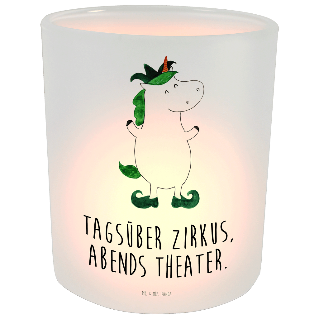 Windlicht Einhorn Joker Windlicht Glas, Teelichtglas, Teelichthalter, Teelichter, Kerzenglas, Windlicht Kerze, Kerzenlicht, Einhorn, Einhörner, Einhorn Deko, Pegasus, Unicorn, Hofnarr, Kasper, Gaukler, Mittelalter