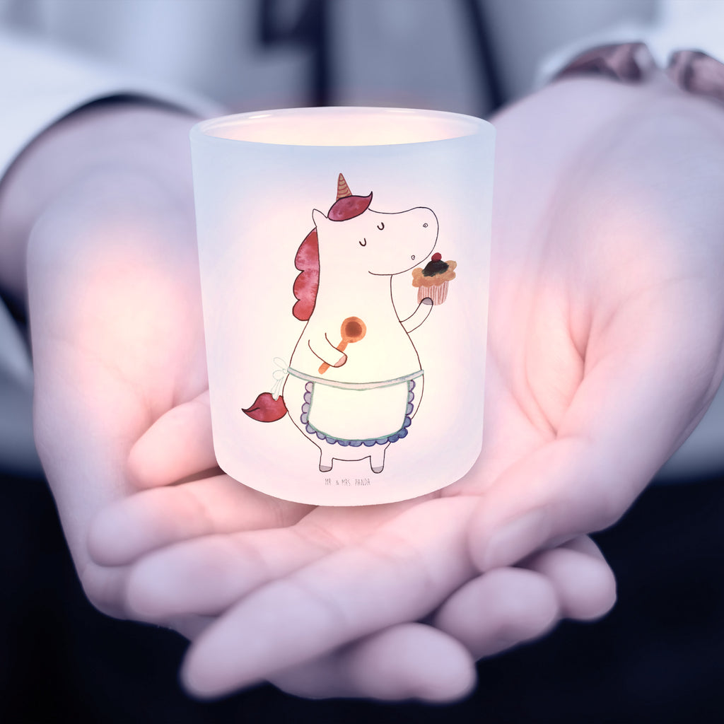 Windlicht Einhorn Küchenfee Windlicht Glas, Teelichtglas, Teelichthalter, Teelichter, Kerzenglas, Windlicht Kerze, Kerzenlicht, Einhorn, Einhörner, Einhorn Deko, Pegasus, Unicorn, backen, Muffin, Motivation, Träumer, träumen, Bäckerin, Hobbykoch, Koch, Torte, Kuchen